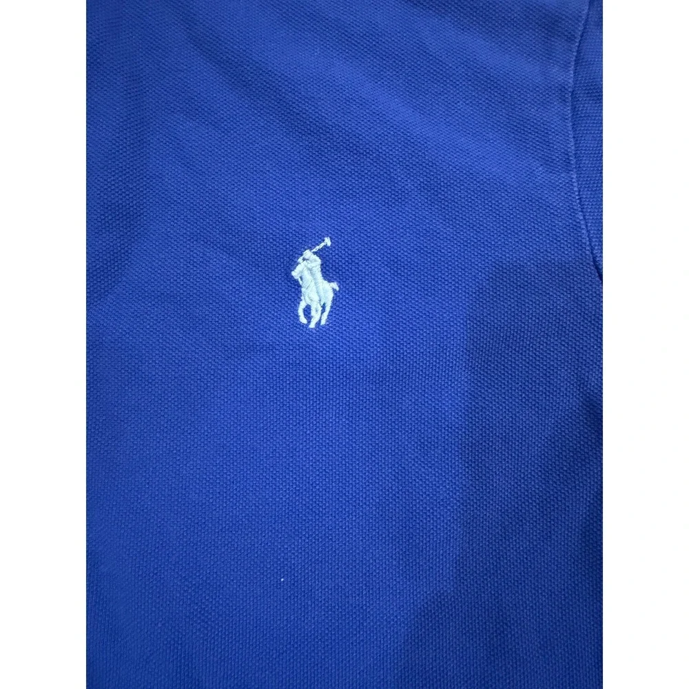 Polo Ralph Lauren Classic Fit Cotton Mesh Polo Shirt Mens M Royal Blue Preppy
